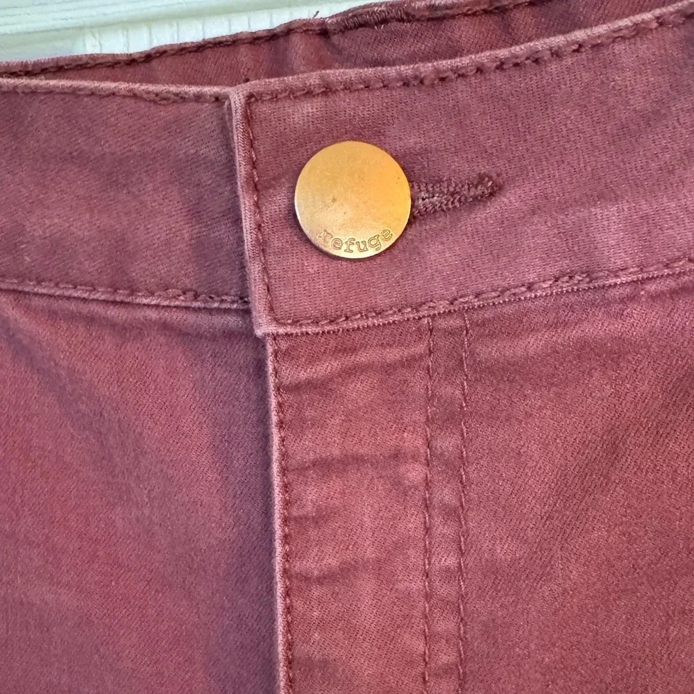 REFUGE Distressed Mauve Skinny Jeans - Size 8